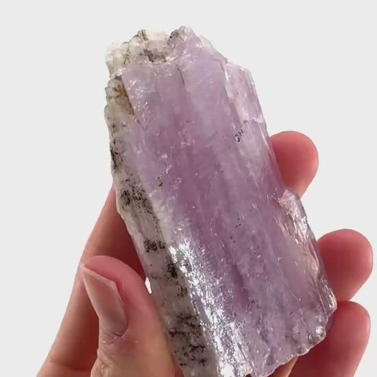 Lavender Kunzite (Pakistan), pink kunzite, spodumene, kunzite crystal, raw kunzite, mineral specimen