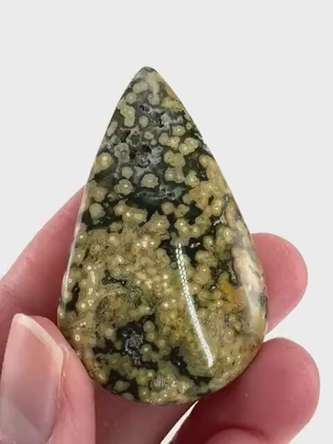 Orbicular Ocean Jasper Cabochon | Natural Gemstone