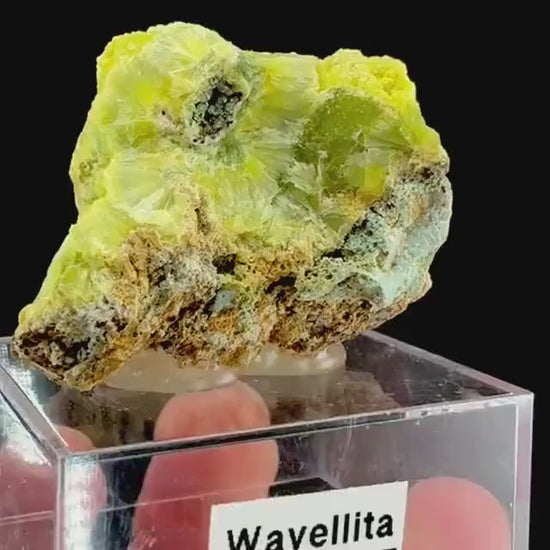 Wavellite with Turquoise | green crystal cluster, mineral specimen from Spain