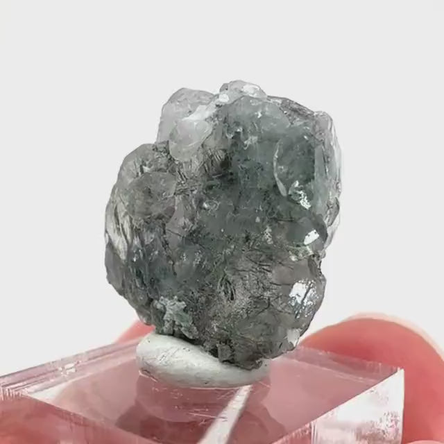 Fluorapatite with Actinolite Inclusions (Pakistan) | terminated apatite crystal, mineral specimen, rare crystals