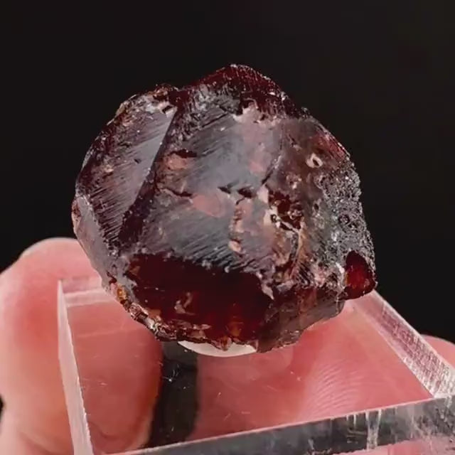 Etched Spessartine Garnet (Pakistan) | red garnet, raw crystals, rough red garnet, dark red garnet, garnet crystal