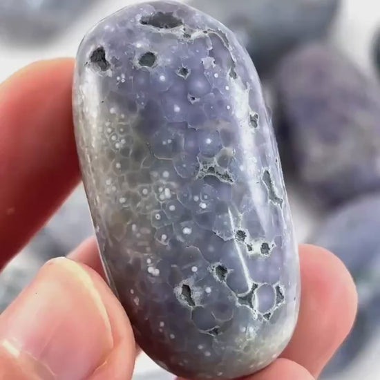ONE Polished Grape Agate, tumbled grape agate, grape agate tumble
