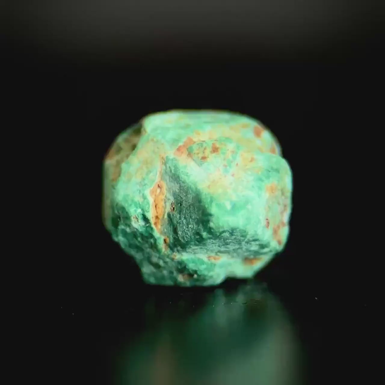 Malachite after Cuprite Pseudomorph | green crystal, rare mineral specimen from Chessy, France