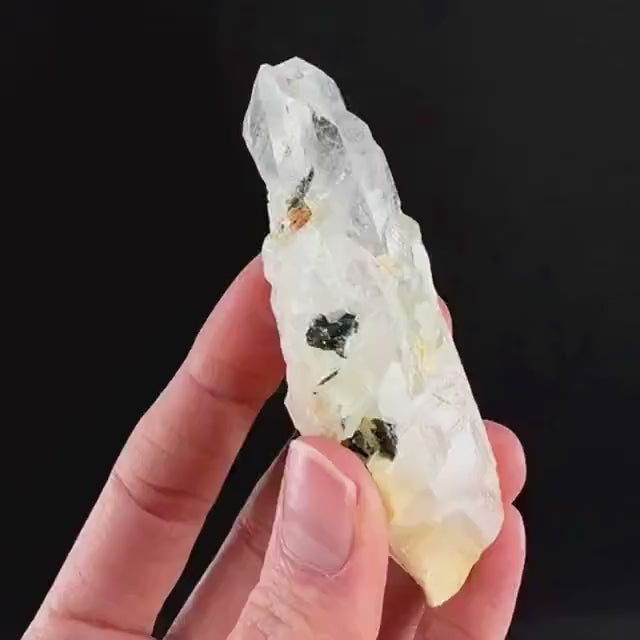 Yellow Bone Quartz & Epidote (Pakistan) | bone quartz, epidote quartz, green epidote, mango quartz