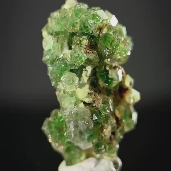 Frog Egg Garnet | green chrome grossular crystal, natural mineral specimen from Canada