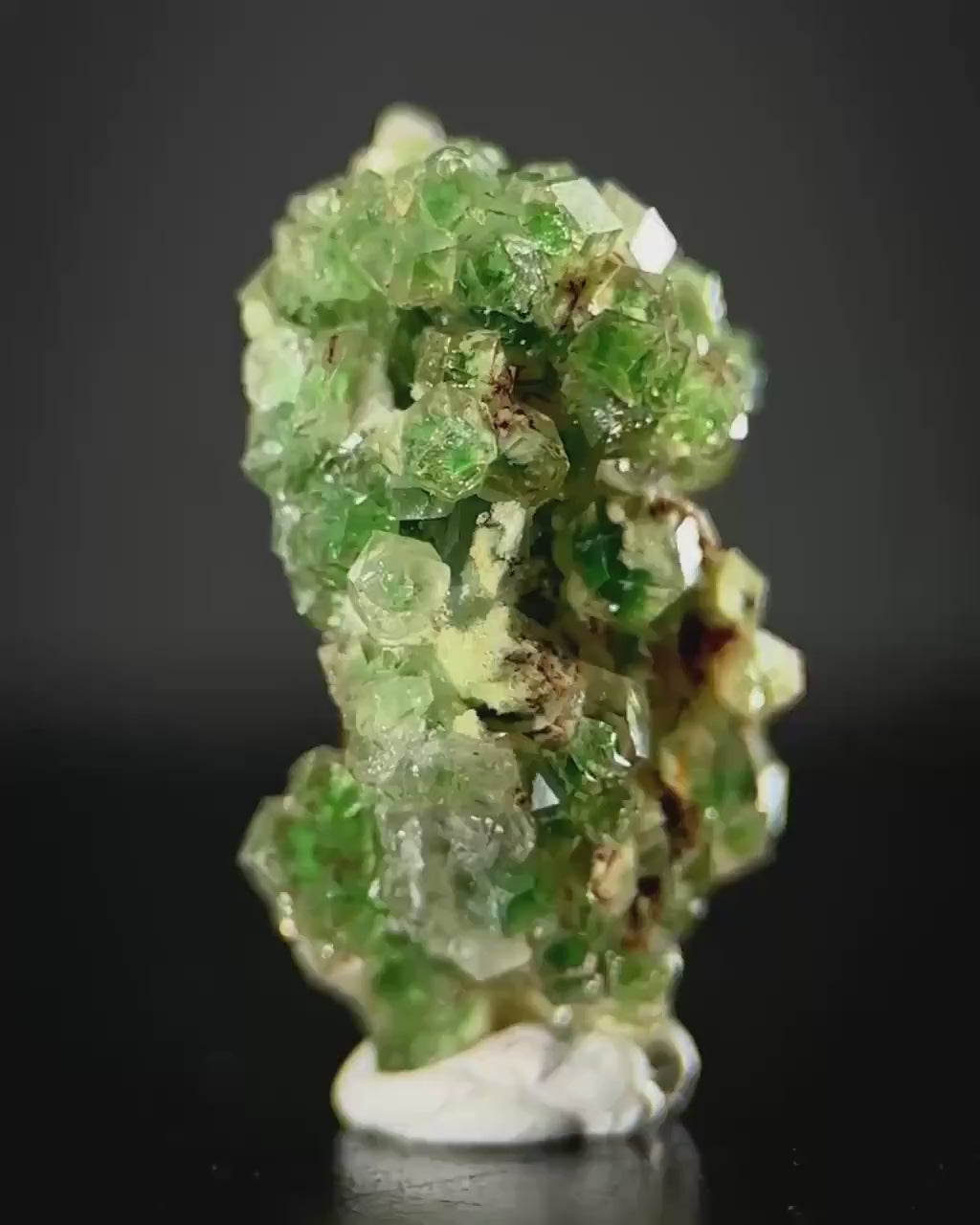 Frog Egg Garnet | green chrome grossular crystal, natural mineral specimen from Canada