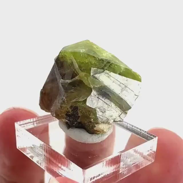Andradite-Grossular Garnet | natural green crystal, raw mineral specimen from Mali