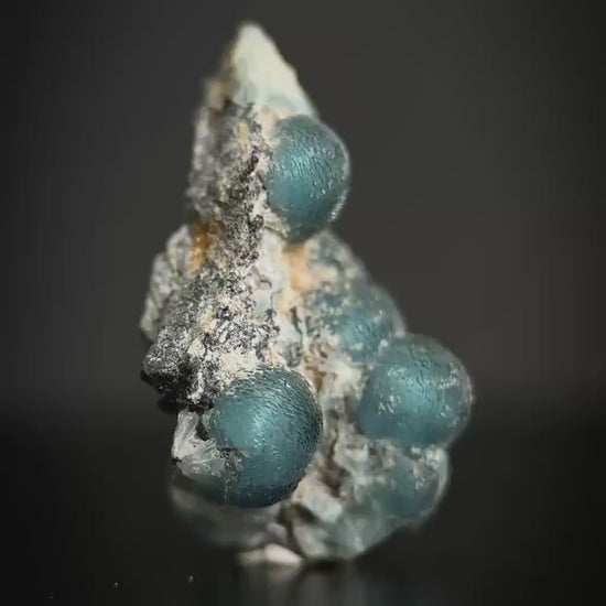Blue Wavellite (Arkansas, USA) | crystal cluster, rare mineral specimen