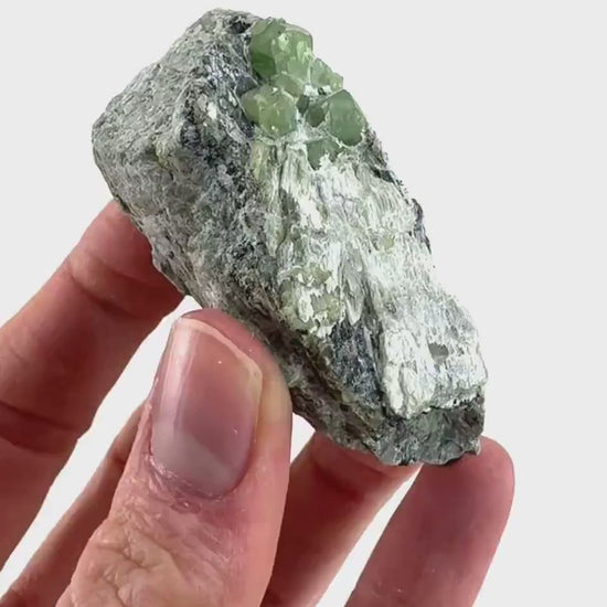 Demantoid Garnet on Matrix (Pakistan) | green garnet crystal, mineral specimen