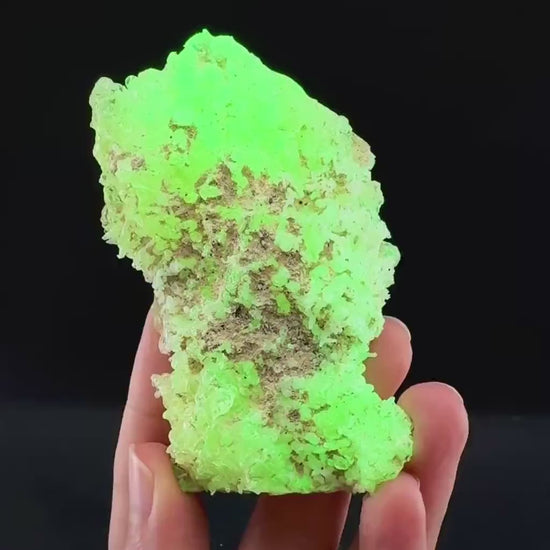 Hyalite Opal (Namibia) | UV reactive Hyalite Opal, daylight fluorescent, mineral specimen