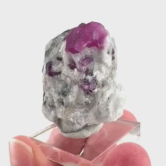 Ruby on Matrix | Natural crystal cluster, UV reactive, raw mineral specimen from Pakistan