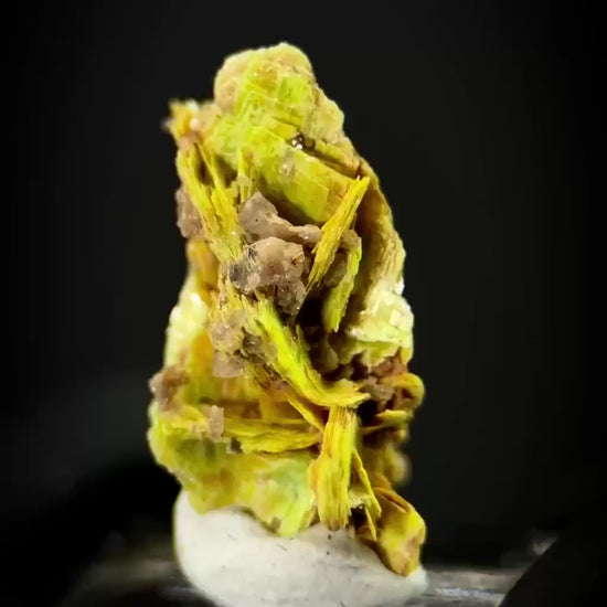 Uranocircite | fluorescent UV reactive crystal, rare mineral specimen from Germany