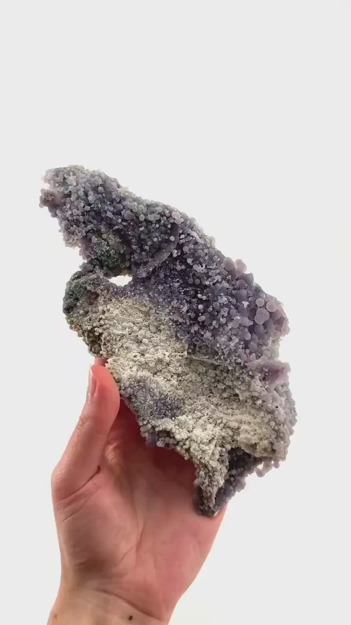 Grape Agate (Indonesia) | purple grape agate crystal, mineral specimen