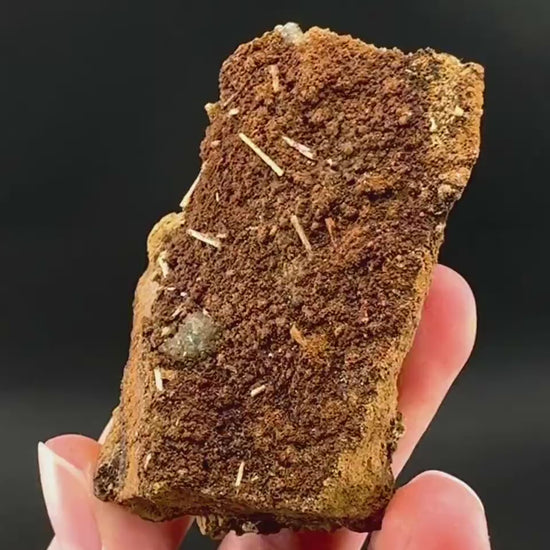 Legrandite | yellow crystal on matrix, rare mineral specimen