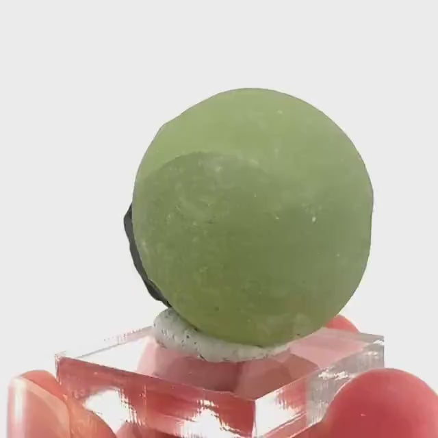 Prehnite with Epidote | Botryoidal green crystal, mineral specimen from Mali