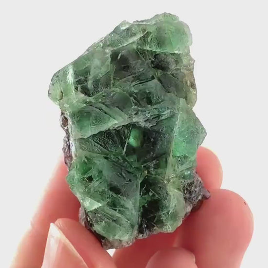 Okorusu Fluorite | green crystal cluster, mineral specimen from Namibia