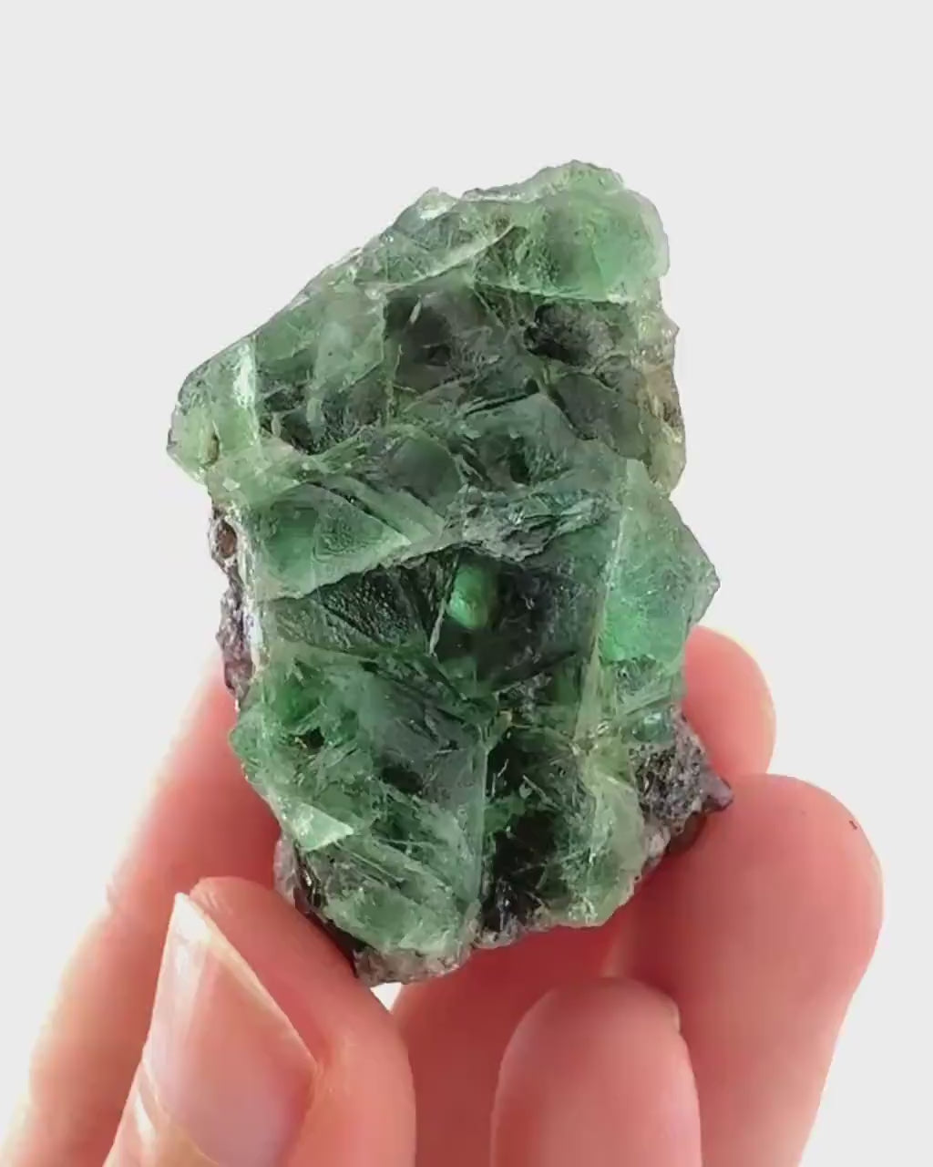 Okorusu Fluorite | green crystal cluster, mineral specimen from Namibia