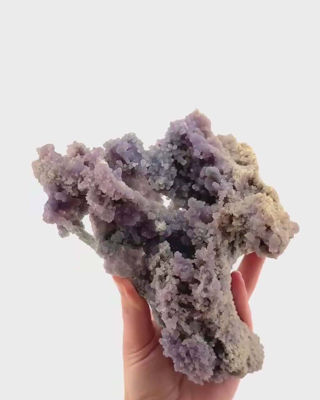 Grape Agate (Indonesia) | purple grape agate crystal, mineral specimen