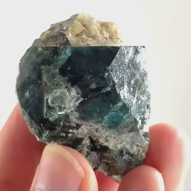 Okorusu Fluorite (Namibia) | green-blue fluorite cluster, raw fluorite crystal, mineral specimen