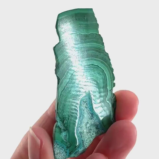 Malachite & Chrysocolla Slice | Polished Malacolla Crystal Slab