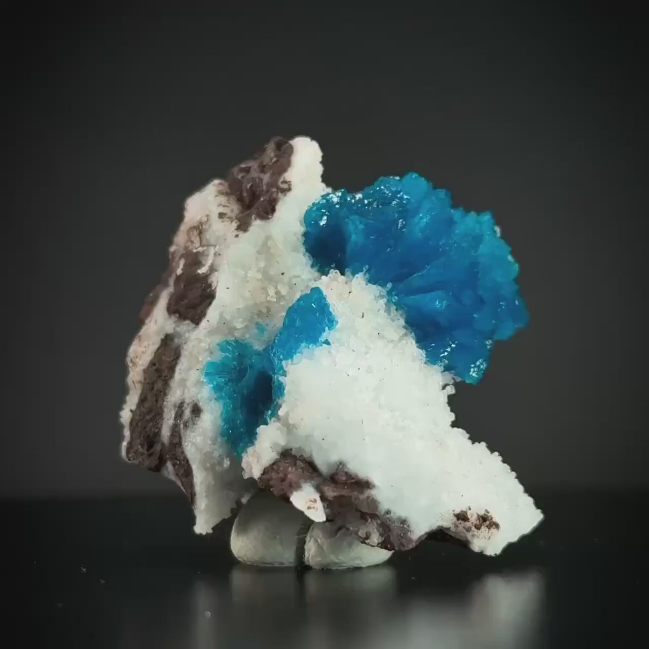 Deep Blue Cavansite on Matrix | crystal cluster, mineral specimen