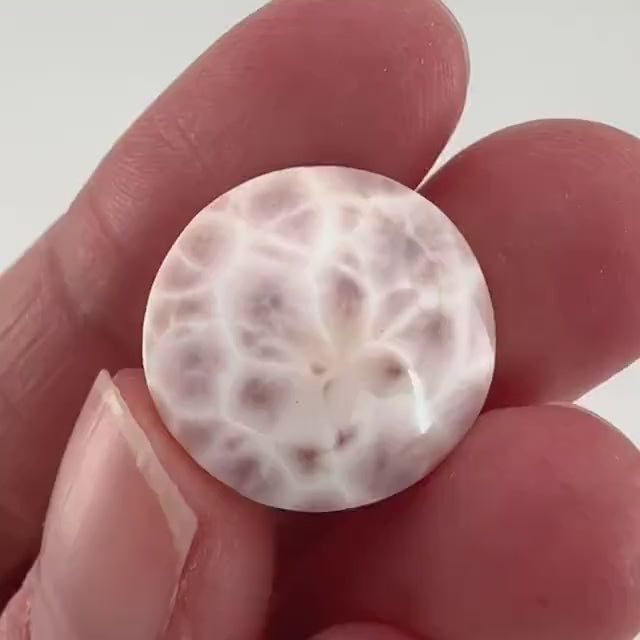 Pink Natrolite Gemstone Cabochon