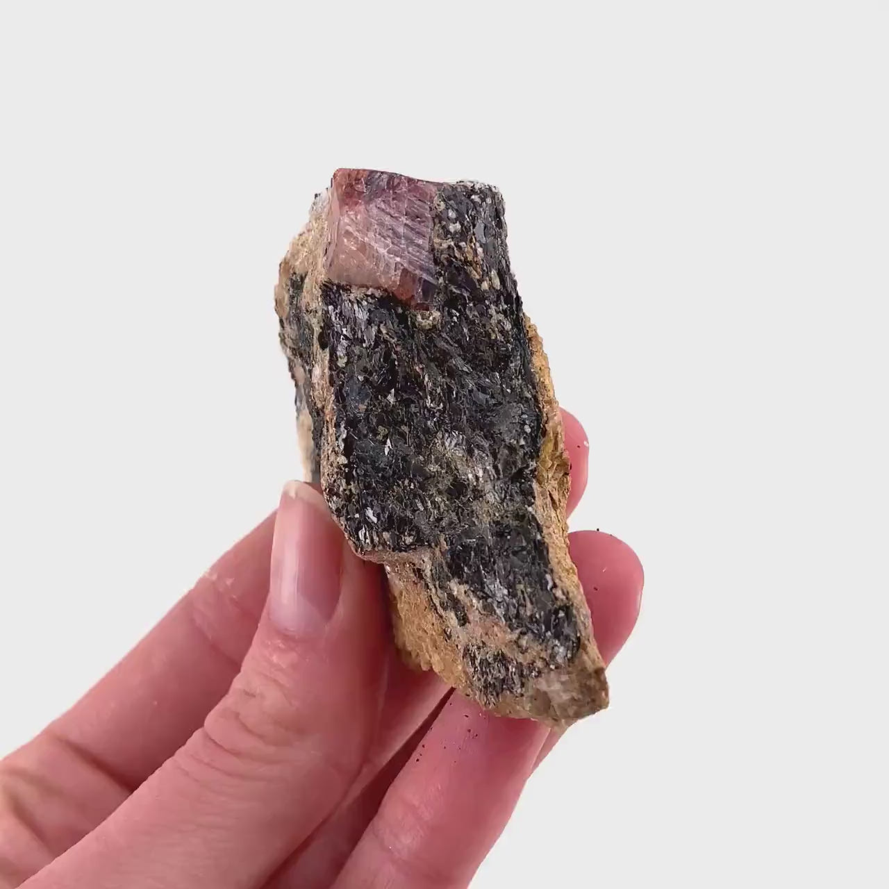 Red Zircon on Matrix (Pakistan) | natural red zircon, raw zircon, zircon crystal, natural crystal, mineral specimen, rare crystals