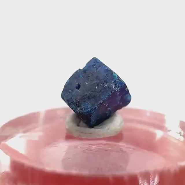 Boleite | blue cube crystal, tiny rare mineral specimen from Mexico