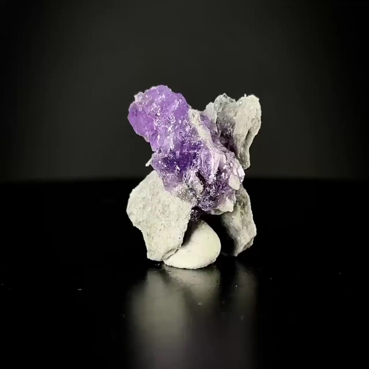 Coquimbite | purple crystal, rare mineral specimen from Italy