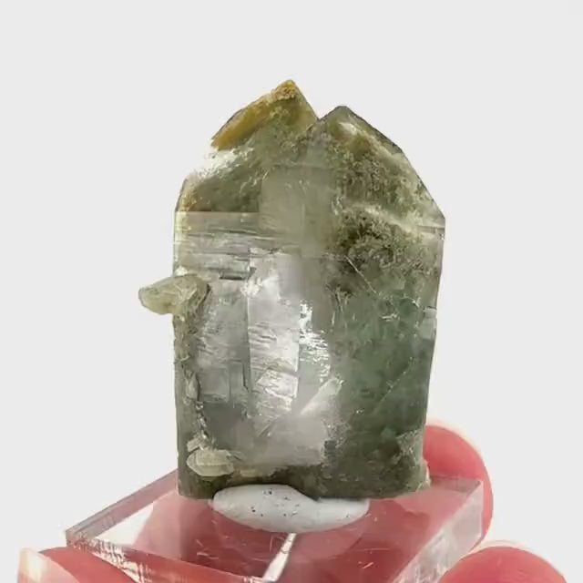 Chlorite Quartz (Pakistan) | green phantom quartz crystal, green chlorite quartz, mineral specimen