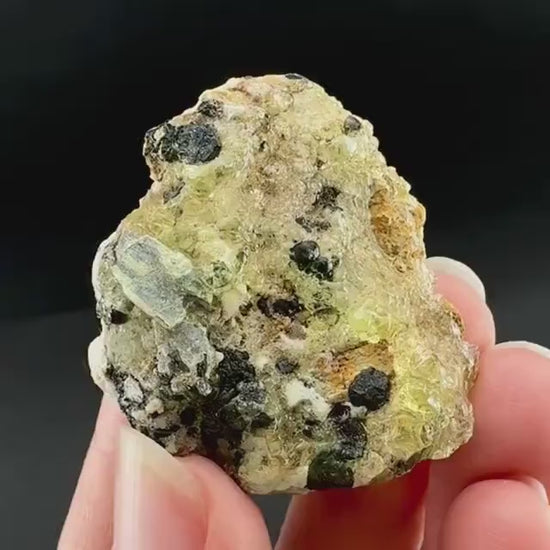 Hyalite Opal on Matrix | UV reactive crystal, green fluorescent mineral specimen from Namibia
