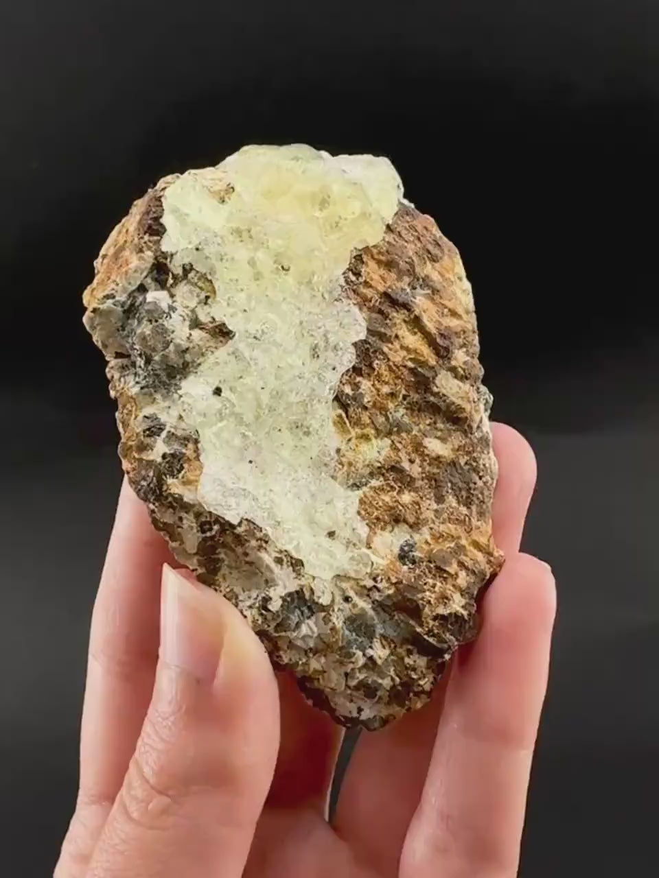 Hyalite Opal on Matrix | UV reactive crystal, green fluorescent mineral specimen from Namibia