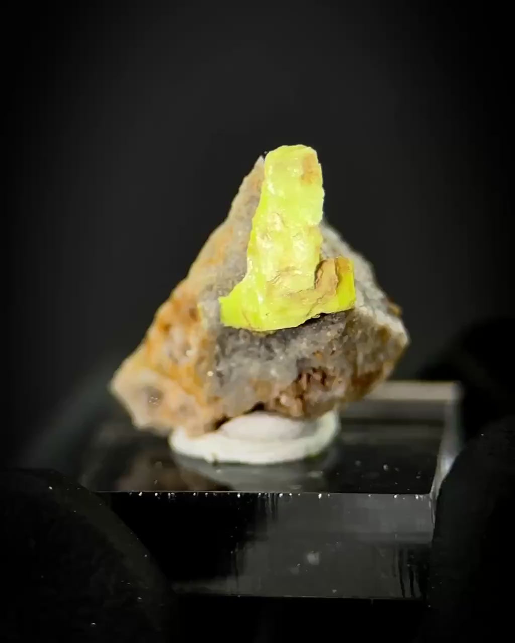 Uranocircite | fluorescent UV reactive crystal, rare mineral specimen from Germany