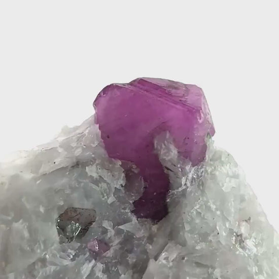 Ruby on Matrix | Natural crystal cluster, UV reactive, raw mineral specimen (Pakistan)