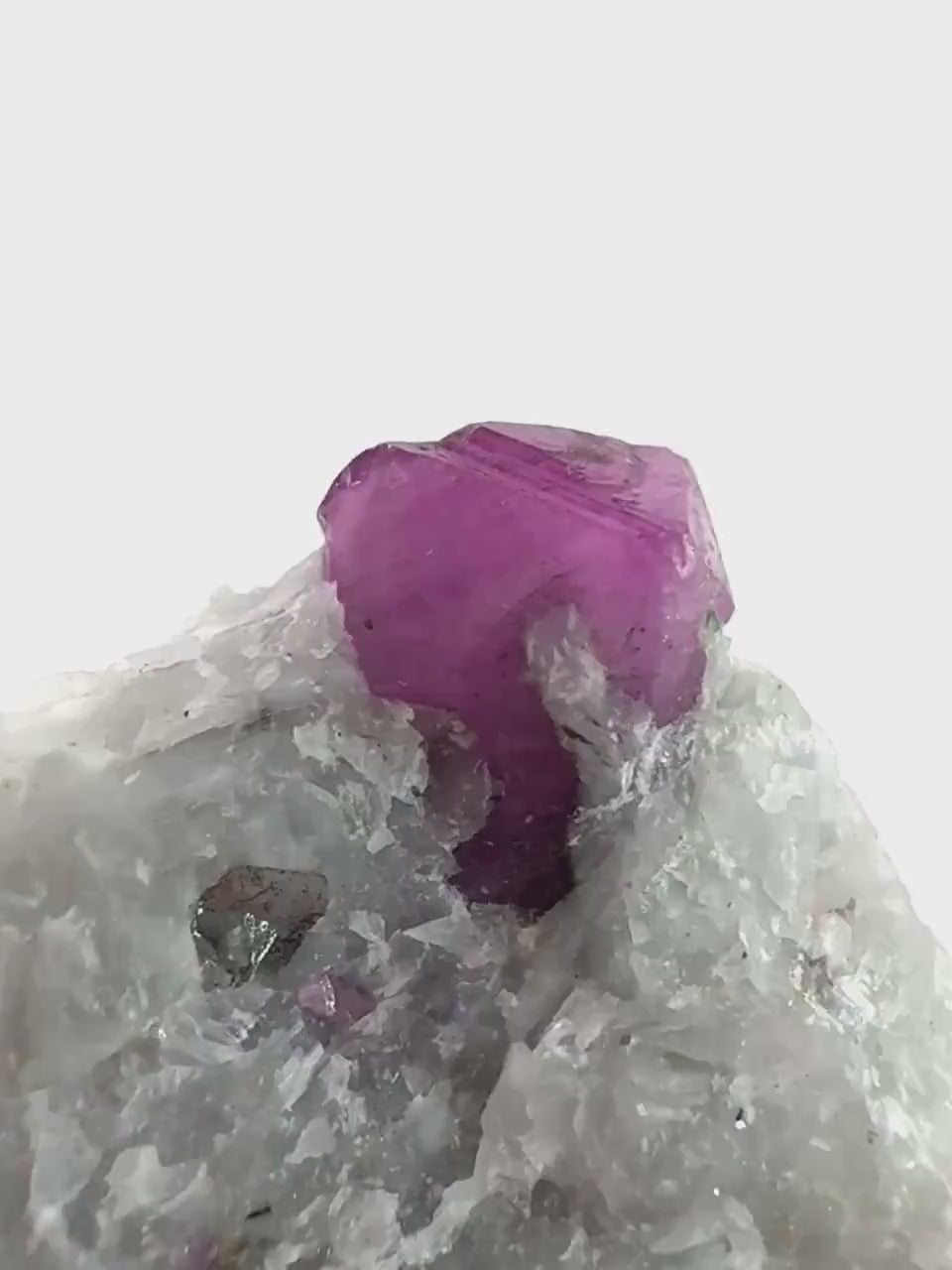 Ruby on Matrix | Natural crystal cluster, UV reactive, raw mineral specimen (Pakistan)