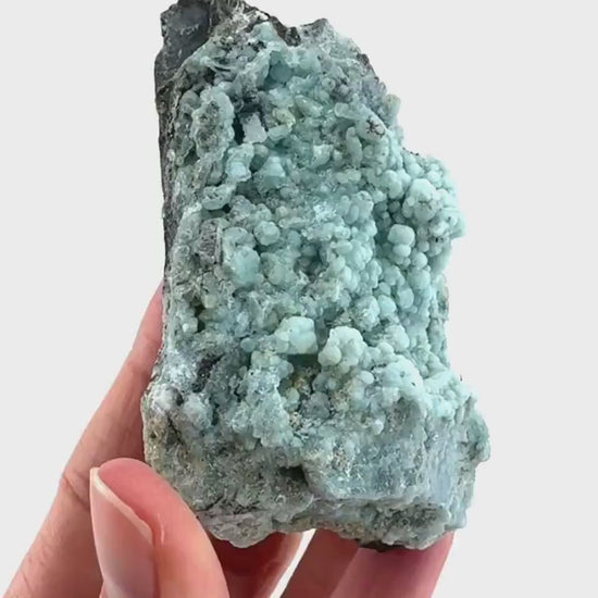 Blue Gibbsite | botryoidal gibbsite crystal, mineral specimen