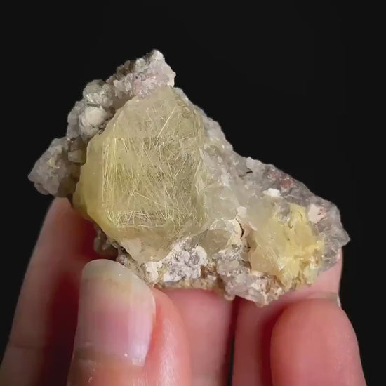 Rutile Included Quartz | Golden Rutilated Crystal Cluster, Mineral Specimen from Brazil