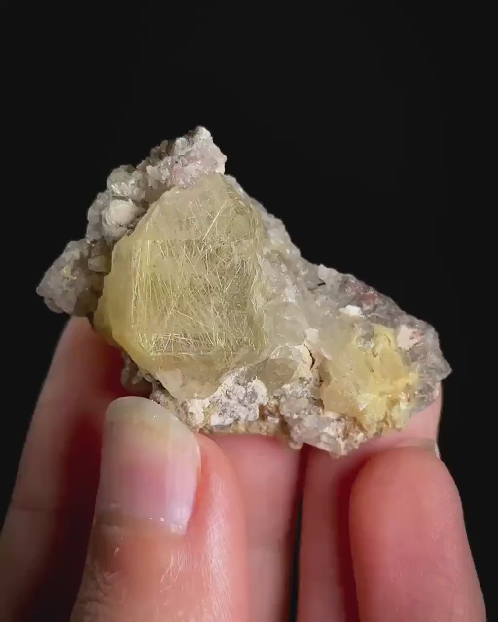 Rutile Included Quartz | Golden Rutilated Crystal Cluster, Mineral Specimen from Brazil