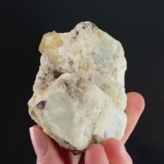 Rare! Londonite with Liddicoatite | natural crystal cluster, raw mineral specimen (Madagascar)