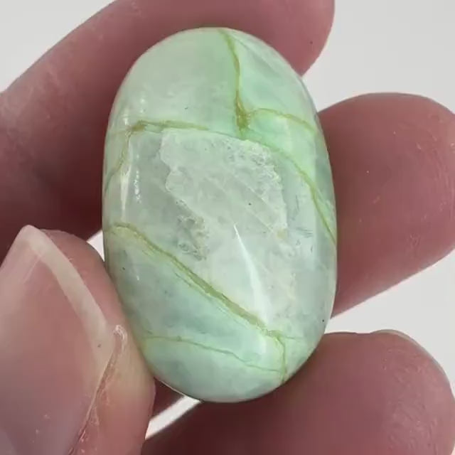 Flashy Garnierite Cabochon | Green Moonstone Gemstone