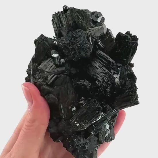 XL Black Tourmaline Cluster | high quality raw black tourmaline crystal, protection stone