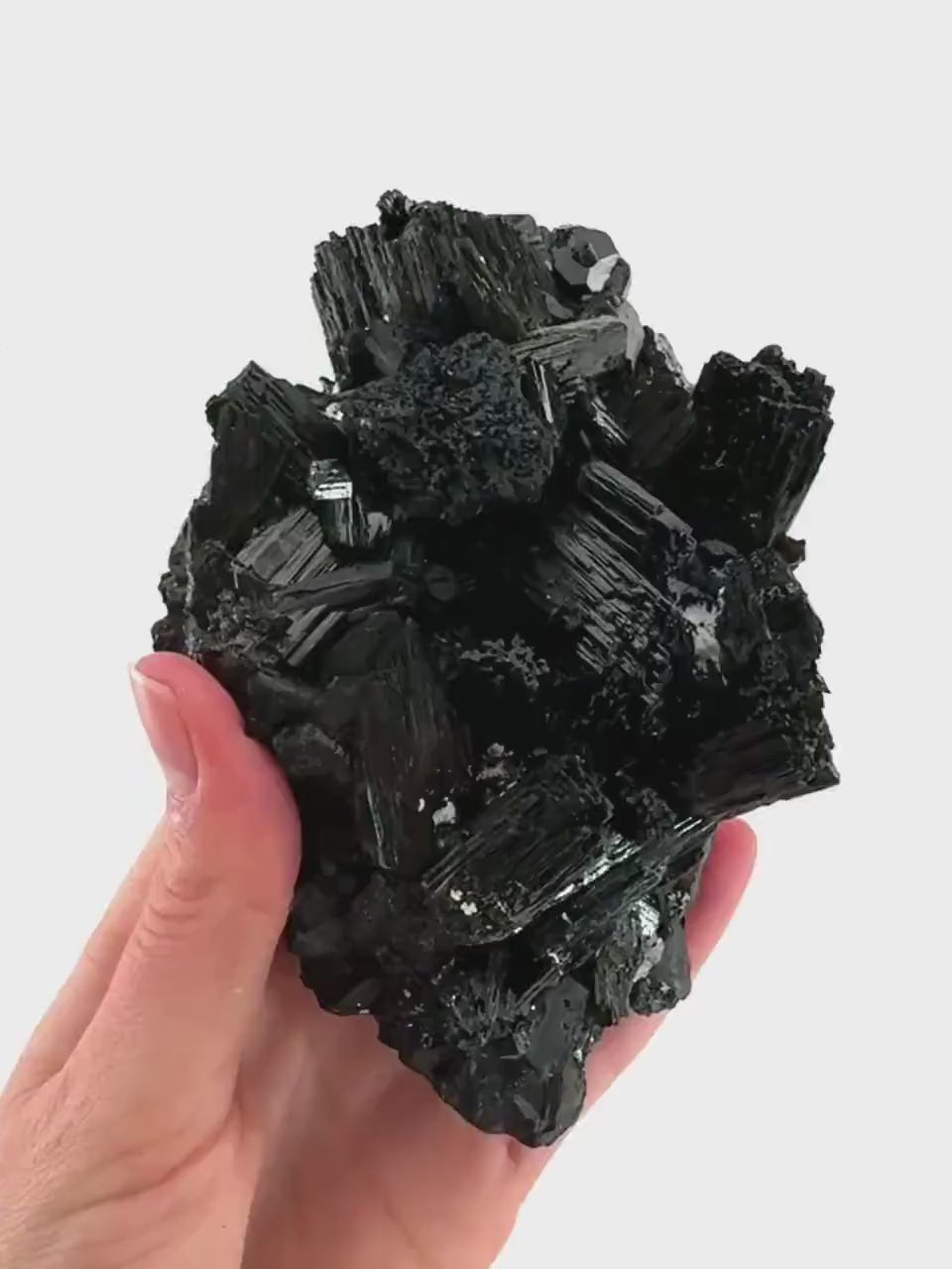 XL Black Tourmaline Cluster | high quality raw black tourmaline crystal, protection stone