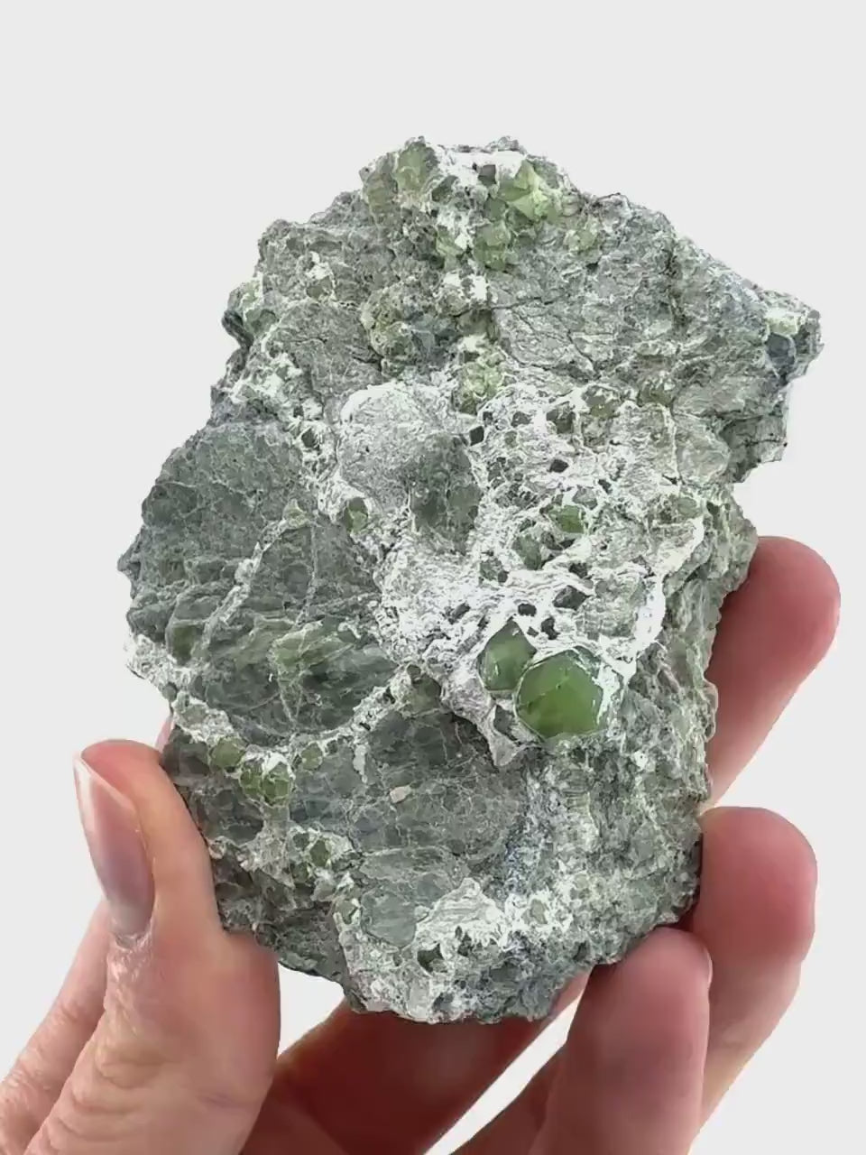 Demantoid Garnet on Matrix | raw green garnet crystal, mineral specimen (Pakistan)