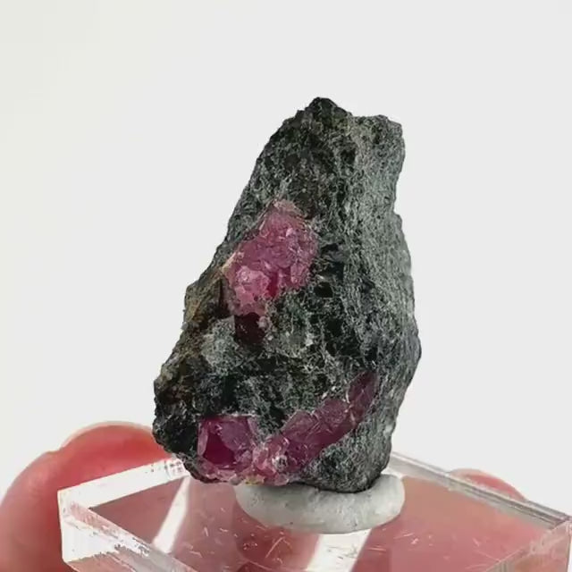 Natural Ruby on Matrix (Tanzania) | red ruby, authentic ruby, corundum var. ruby, mineral specimen
