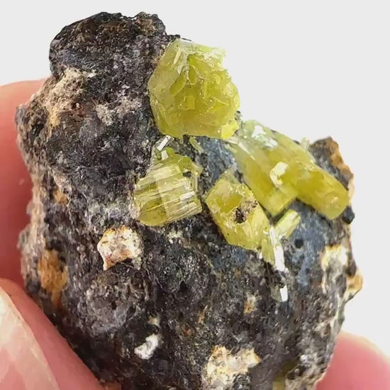 Mimetite (Thailand) | mimetite crystal, yellow mimetite, yellow crystal, rare crystals, mineral specimen, crystals