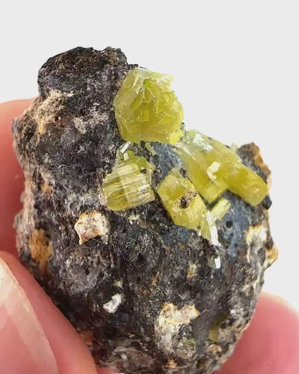 Mimetite (Thailand) | mimetite crystal, yellow mimetite, yellow crystal, rare crystals, mineral specimen, crystals