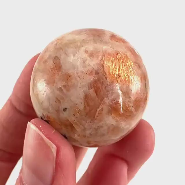 Sunstone Sphere (India) | polished sunstone crystal ball, crystal sphere