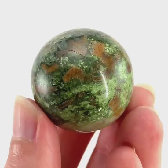 Chrysoprase Sphere | Polished Green Crystal Ball (Heart Chakra)