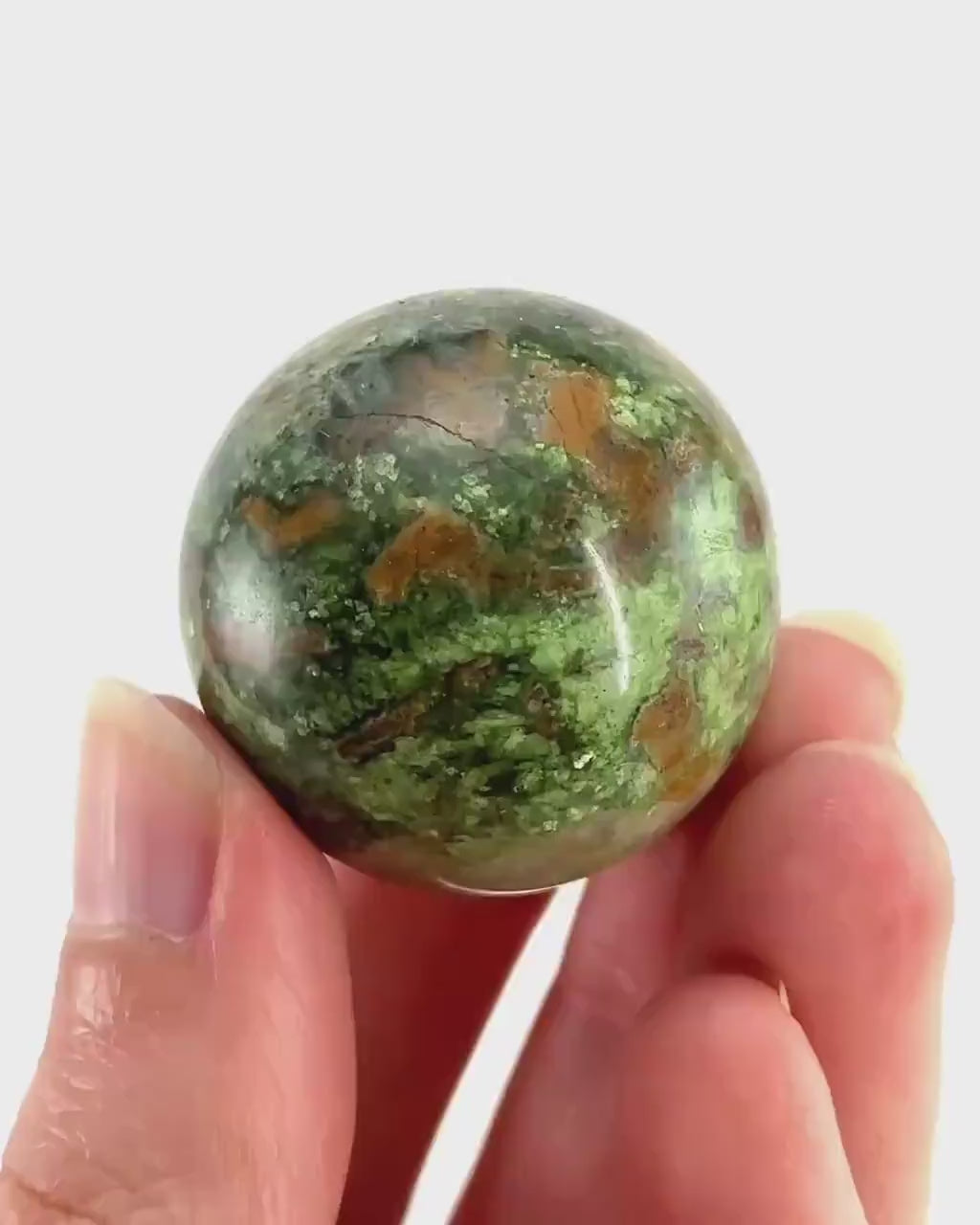 Chrysoprase Sphere | Polished Green Crystal Ball (Heart Chakra)