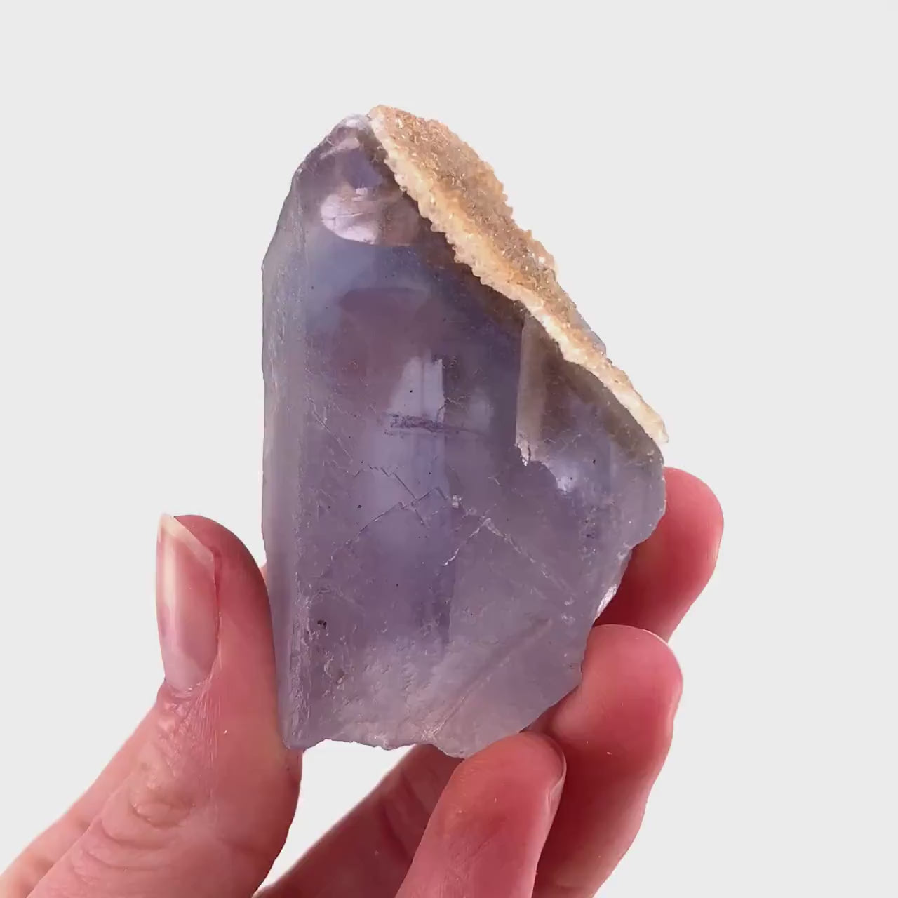 Purple Cubic Fluorite with Calcite (Pakistan) | purple fluorite, raw fluorite, fluorite cluster, purple fluorite